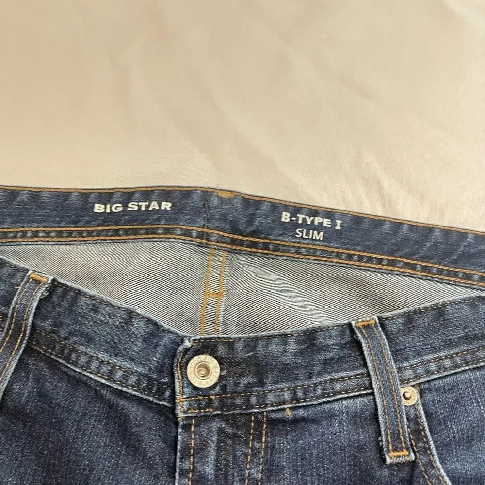 Big Star B-Type I Slim Fit Denim Jeans Size 36 X 36